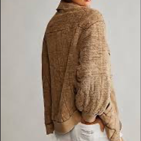 NEW Free People Luna Cozy Quilted Bomber Jacket Z532 - Picture 4 of 6